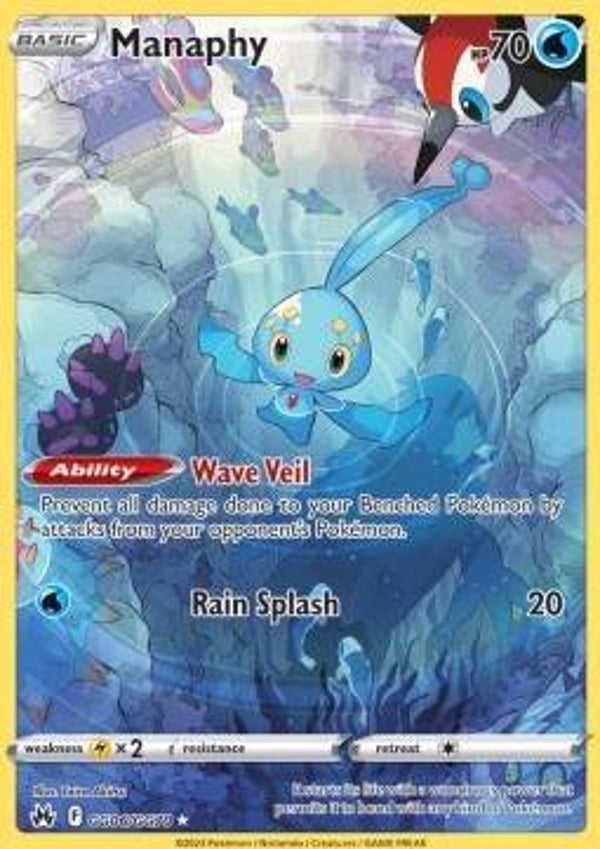 Chase Card - Manaphy GG06 - Crown Zenith