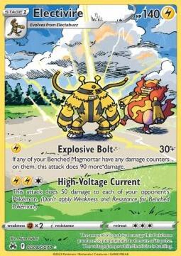 Chase Card - Electivire gg08 - Crown Zenith