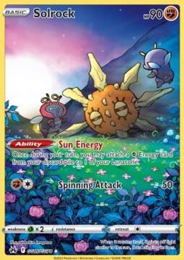 Chase Card - Solrock gg15 - Crown Zenith