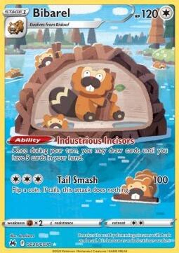 Chase Card - Bibarel gg25 - Crown Zenith