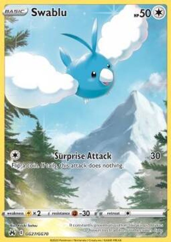 Chase Card - Swablu gg27 - Crown Zenith