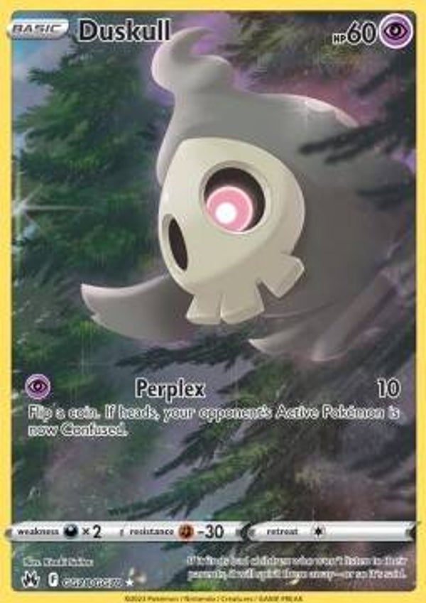 Chase Card - Duskull gg28 - Crown Zenith