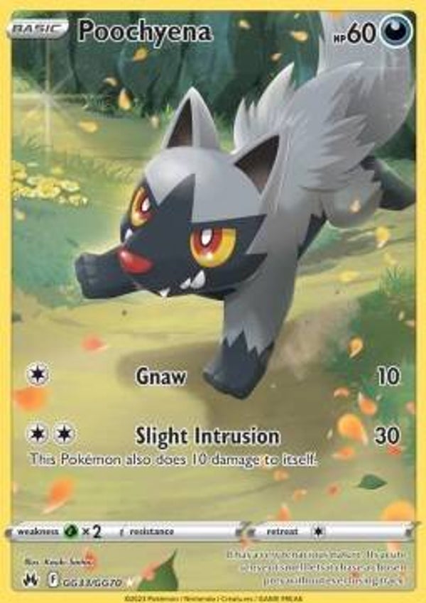Chase Card - Poochyena gg33 - Crown Zenith