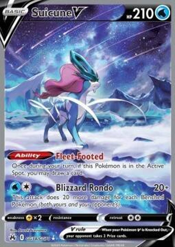 Chase Card - Suicune gg38 - Crown Zenith