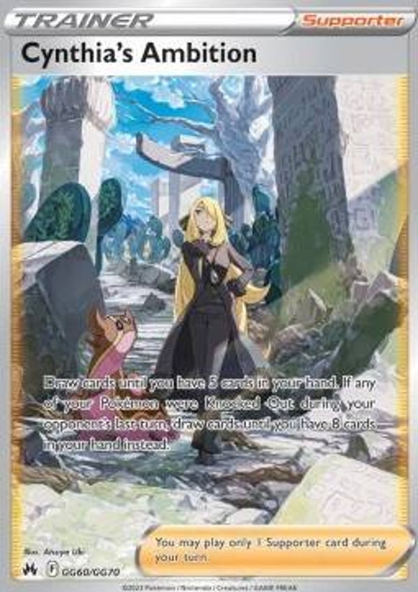 Chase Card - Cynthia's Ambition gg60 - Crown Zenith