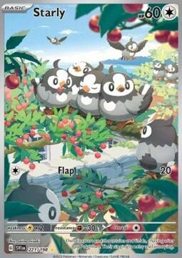 Chase Card - Starly 221 - Scarlet &Violet