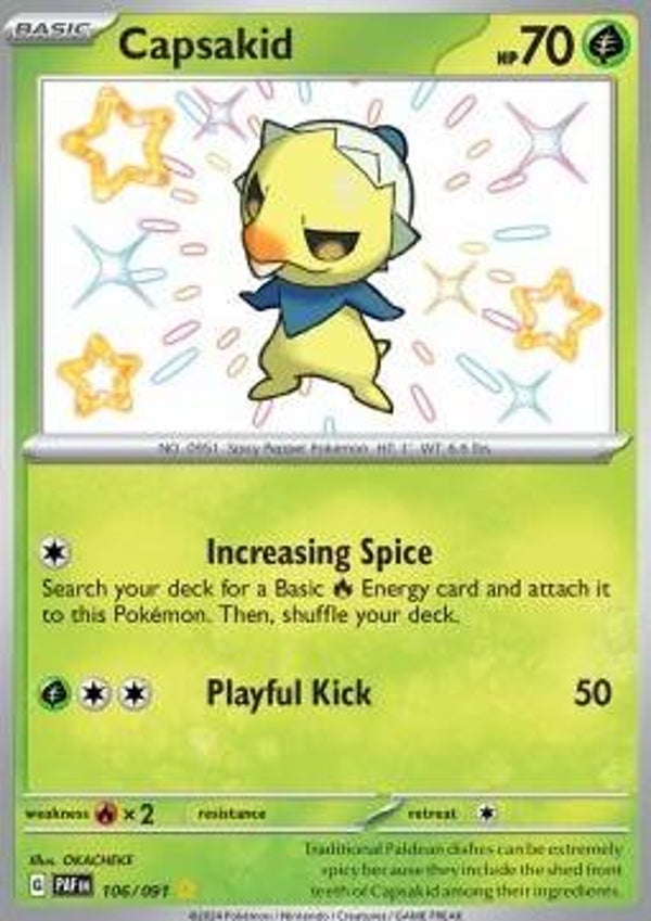 Chase Card - Capsakid 106 - Paldean Fates