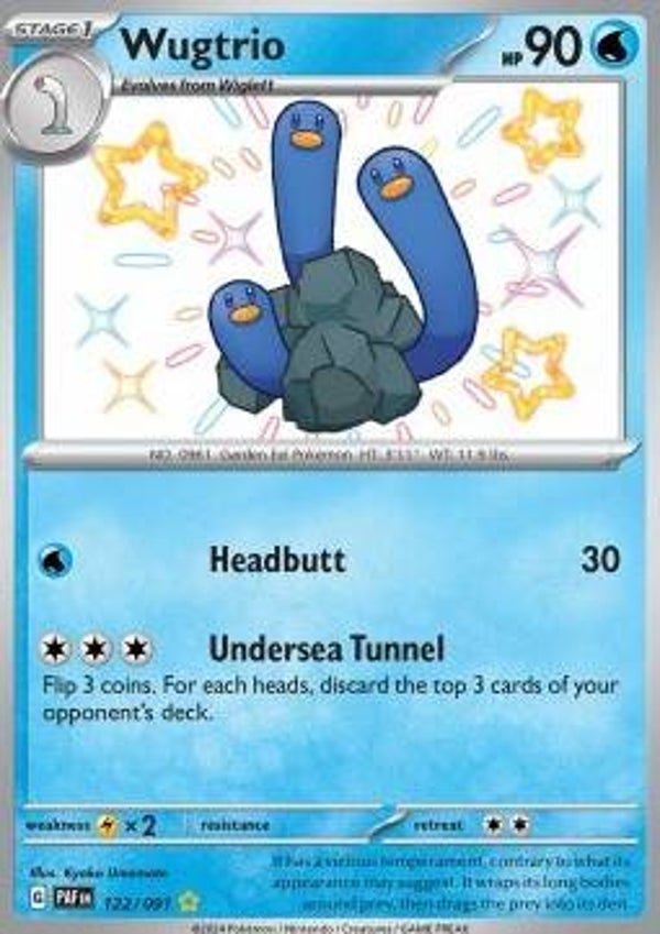 Chase Card - Wugtrio 122 - Paldean Fates