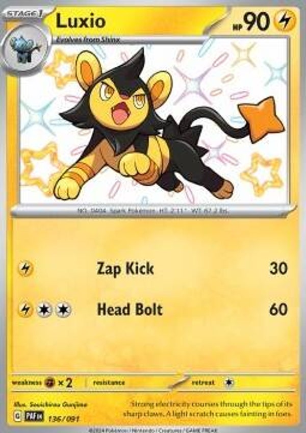 Chase Card - Luxio 136 - Paldean Fates