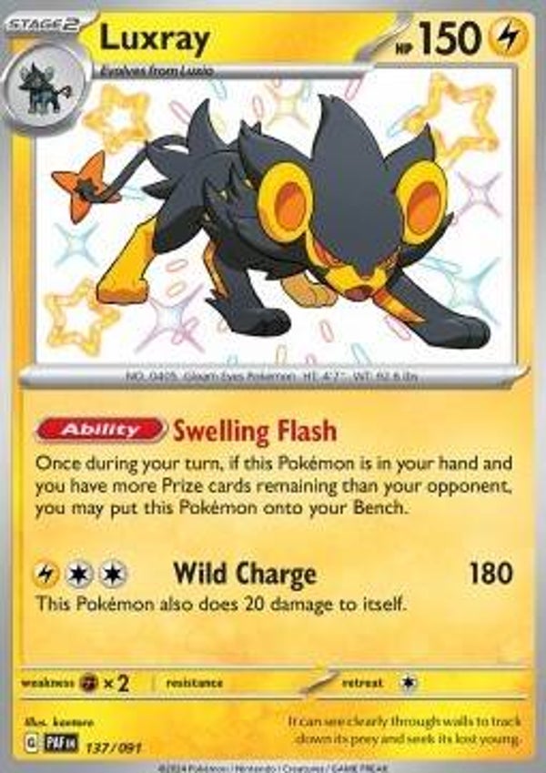 Chase Card - Luxray 137 - Paldean Fates