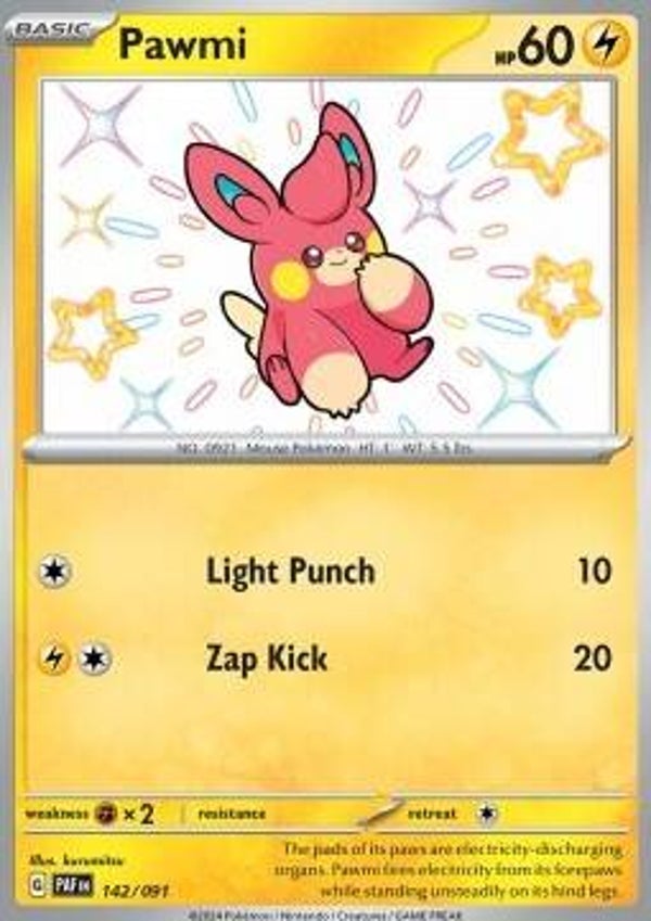 Chase Card - Pawmi 142 - Paldean Fates