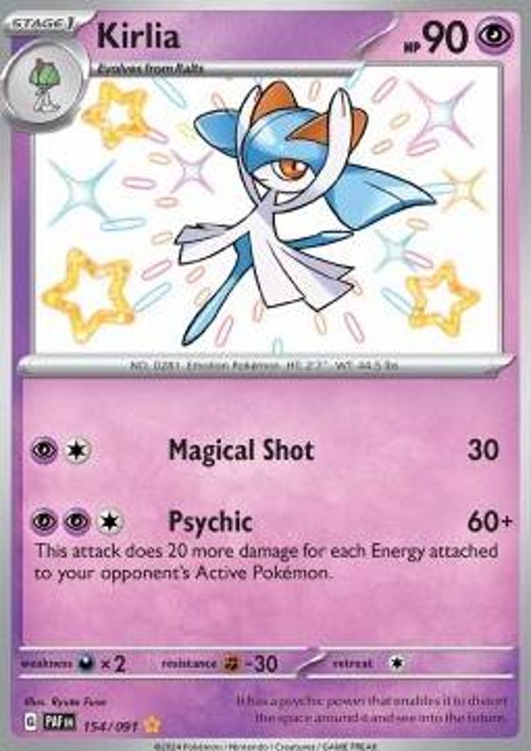 Chase Card - Kirlia 154 - Paldean Fates