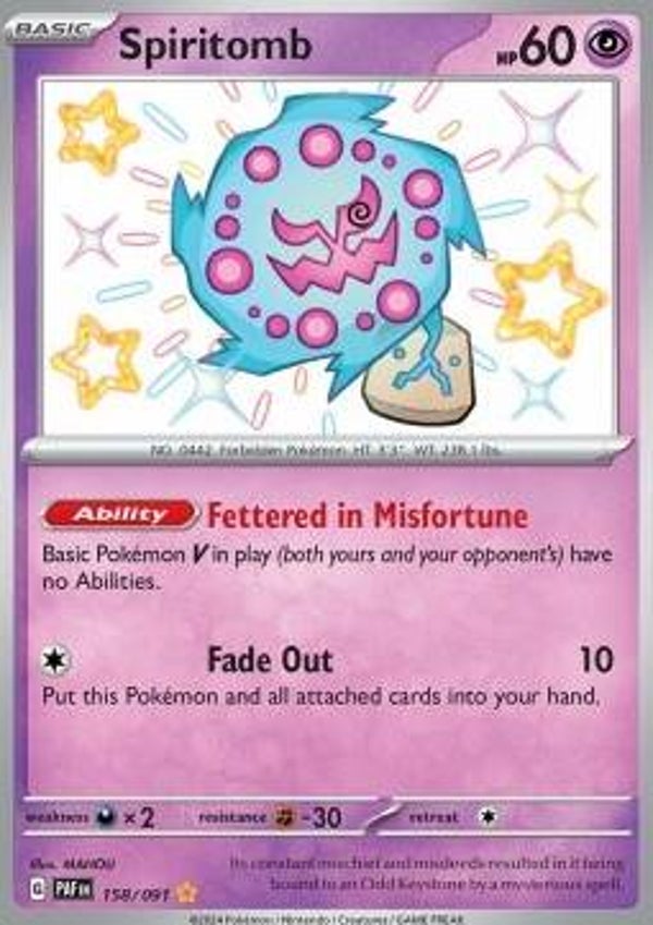 Chase Card - Spiritomb 158 - Paldean Fates