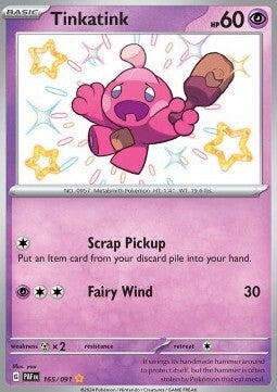 Chase Card - Tinkatink 165 -  Paldean Fates