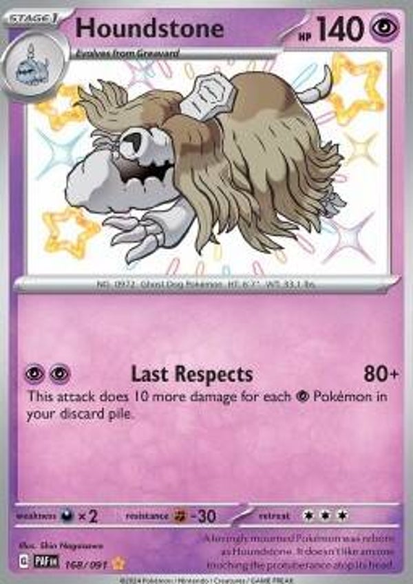 Chase Card - Houndstone 168 - Paldean Fates