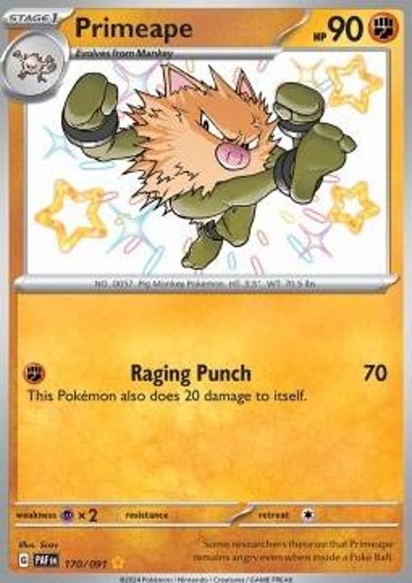 Chase Card - Primeape 170 - Paldean Fates