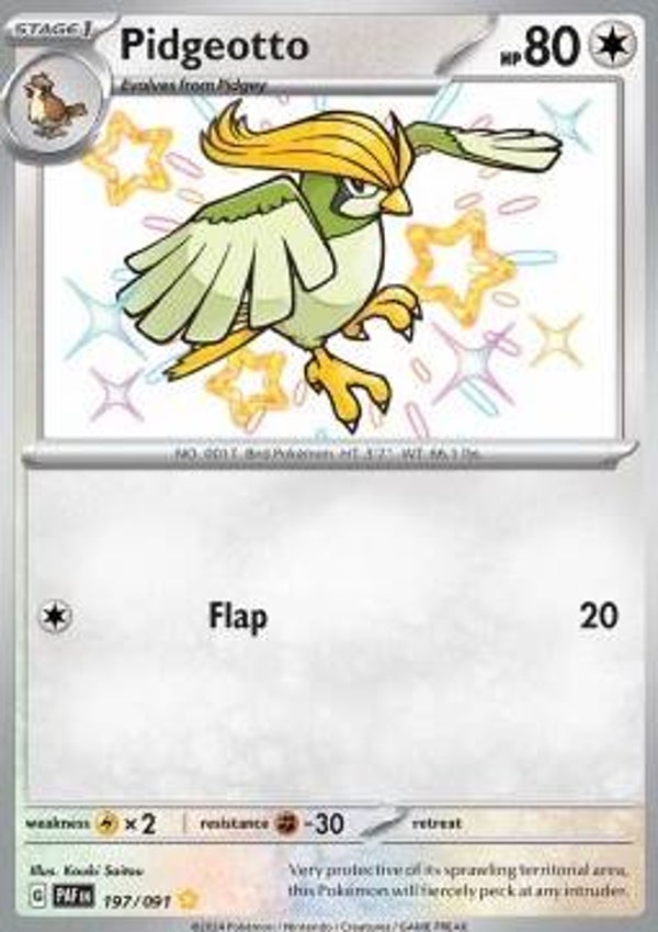 Chase Card - Pidgeotto 197 - Paldean Fates