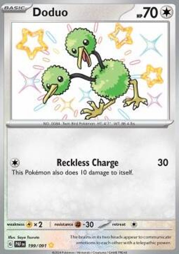 Chase Card - Doduo 199 - Paldean Fates