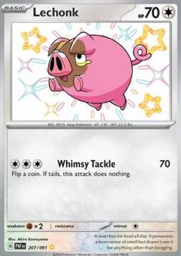 Chase Card - Lechonk 207 - Paldean Fates