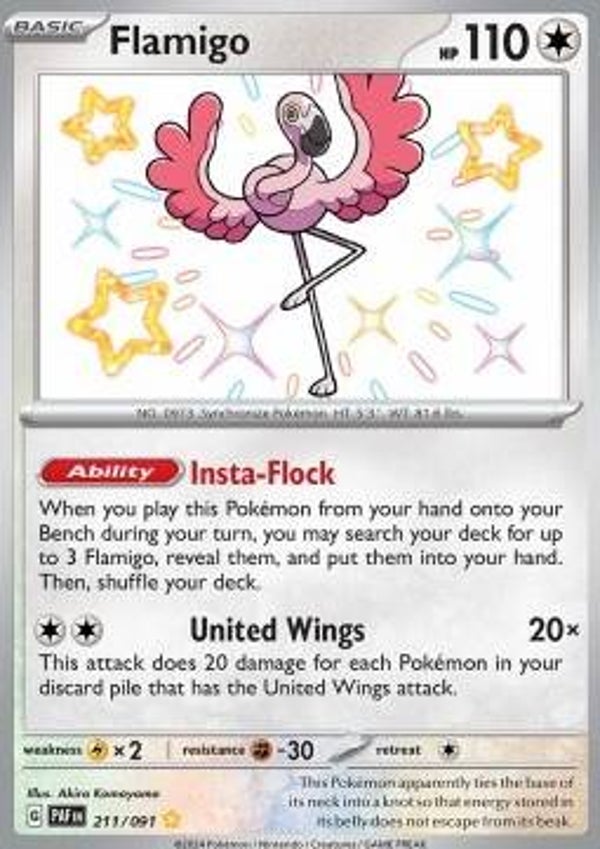 Chase Card - Flamigo 211 - Paldean Fates