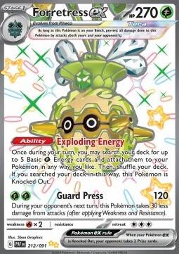 Chase Card - Forretress 212 - Paldean Fates