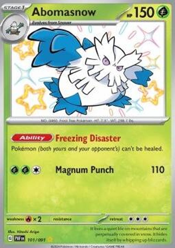 Chase Card - Abomasnow 101 - Paldean Fates