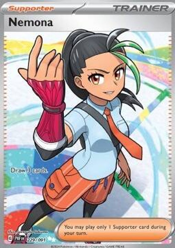 Chase Card - Nemona 229- Paldean Fates