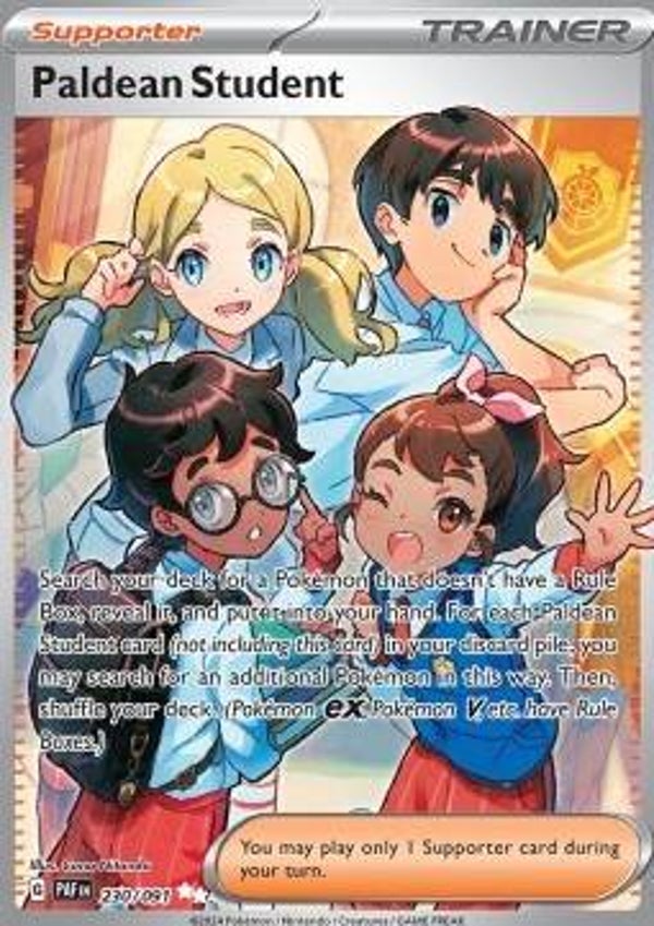 Chase Card - Paldean Student 230 - Paldean Fates