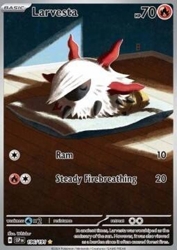 Chase Card - Larvesta 196 - Surging Sparks