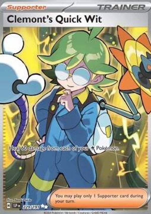Chase Card - Clemont's Quick Wit 229 - Surging Sparks