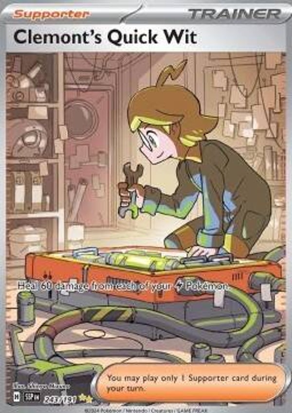 Chase Card - Clemont's Quick Wit 243 - Surging Spark