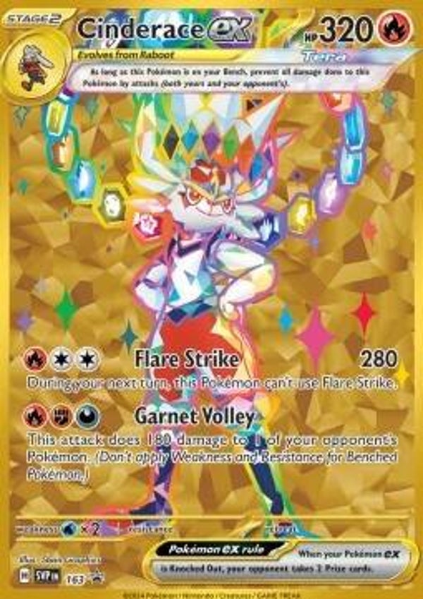 Chase Card - Cinderace 163 - Promo Sleeved