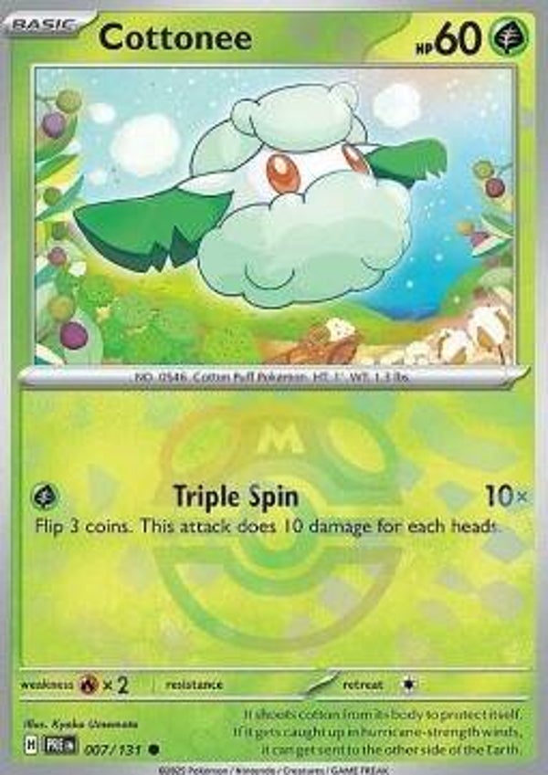 Chase Card - Cottonee 007 MASTERBALL - Prismatic Evolutions