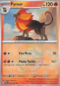 Chase Card - Pyroar 016 Masterball - Prismatic Evolutions