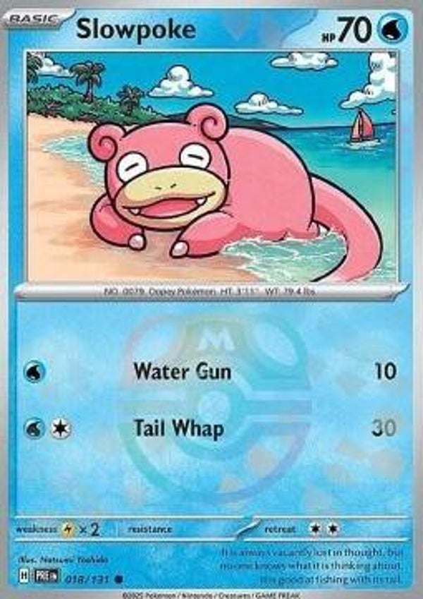 Chase Card - Slowpoke 018 MASTERBALL - Prismatic Evolution