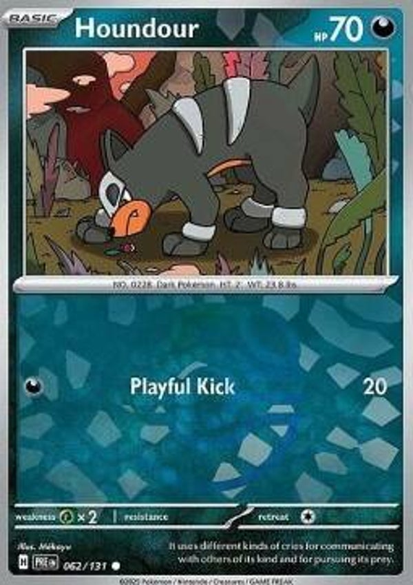 Chase Card - Houndour 062 Masterball - Prismatic Evolutions