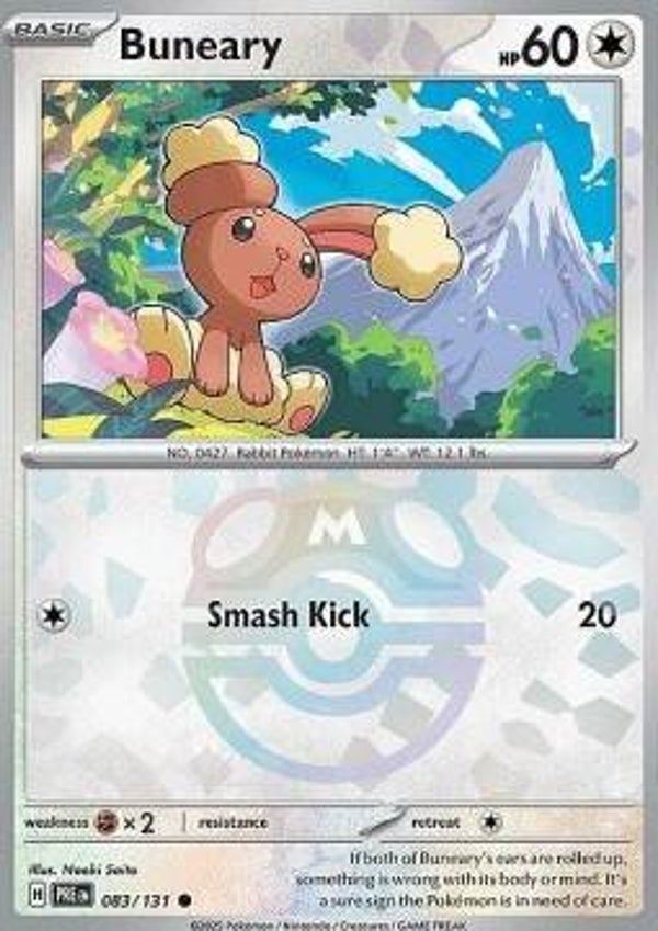 Chase Card - Buneary 083 MASTERBALL - Prismatic Evolitions