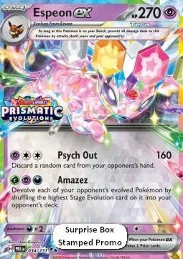 Chase Card - Espeon 34 - Surprise Box Promo SEALED