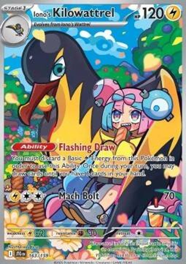 Chase Card - Iono's Killowatrel 163 - Journey Together