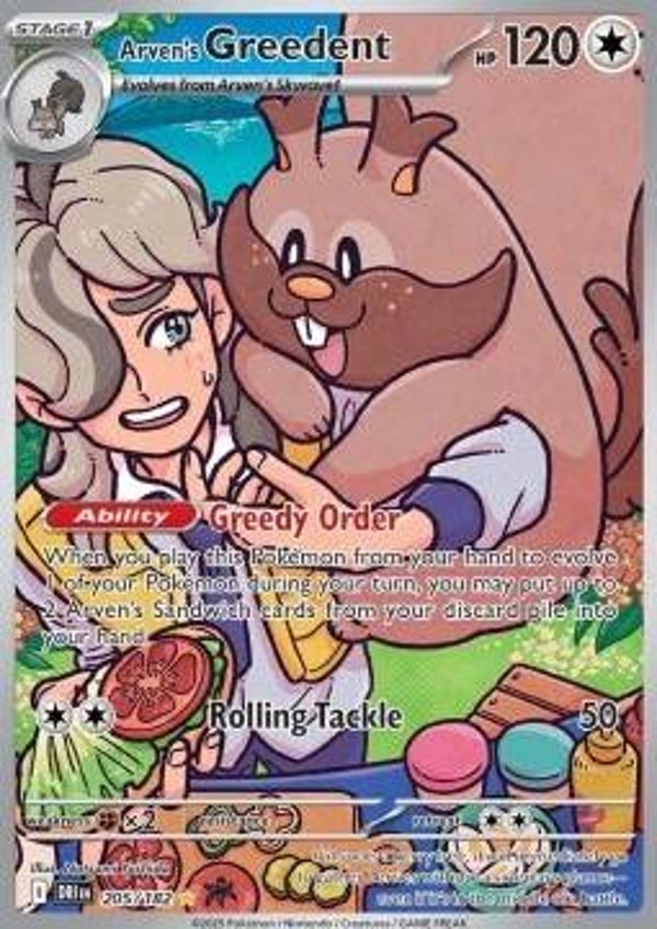Chase Card - Greedent 205 - Destined Rivals