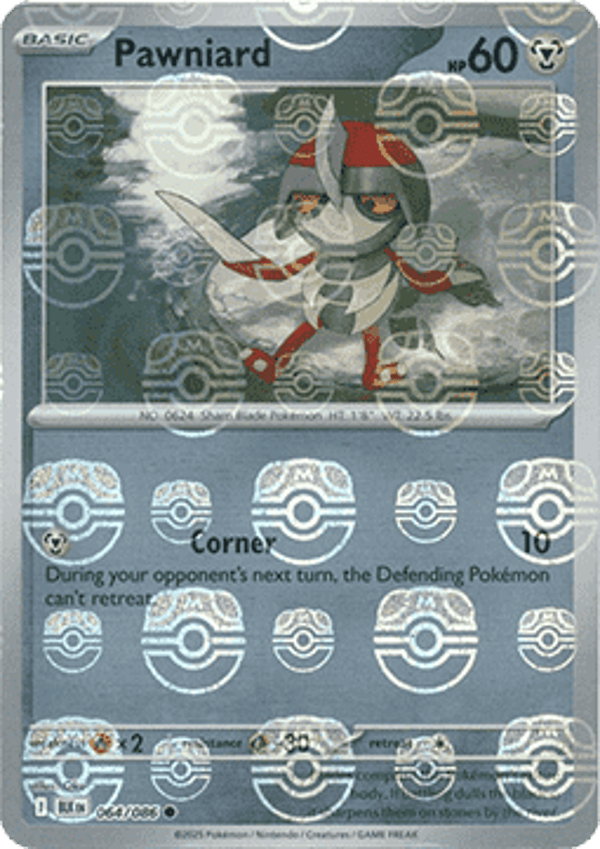 Chase Card - Pawniard 064 MASTERBALL - Black Bolt