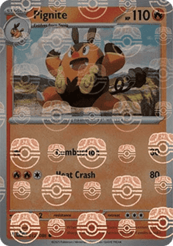 Chase Card - Pignite 012 MASTERBALL - White Flare