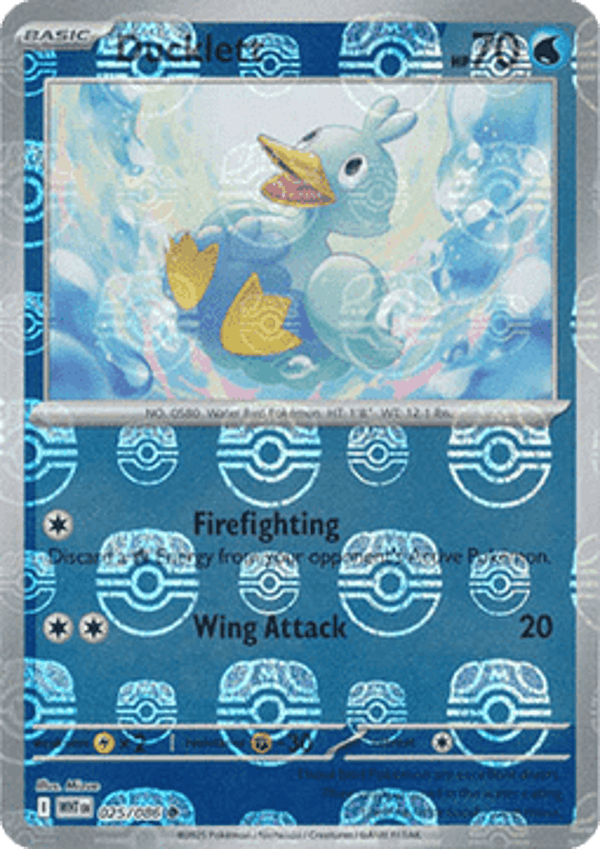 Chase Card - Ducklett 025 MASTERBALL - White Flare