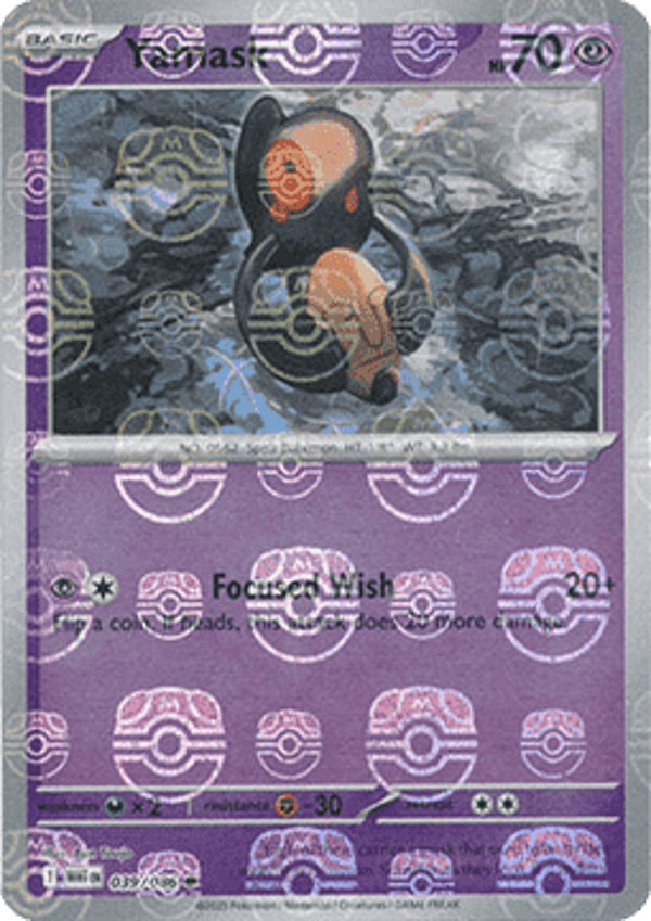 Chase Card - Yamask 39 MASTERBALL - White Flare