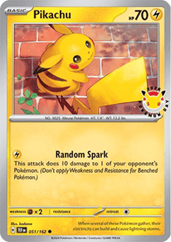 Chase Card - Pikachu 051 - Pokemon Day Promo