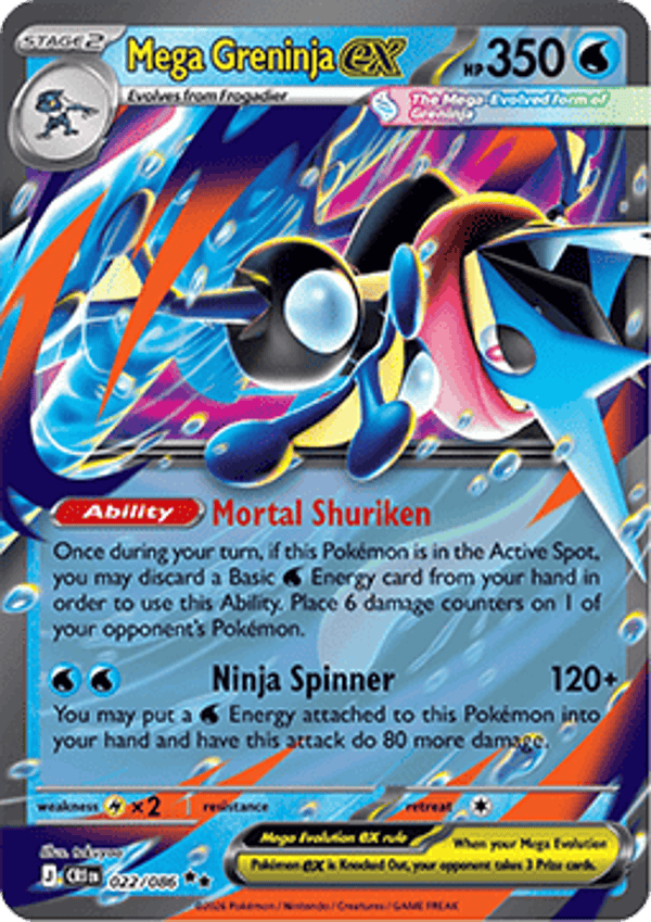Chase Card - Mega Greninja 022 - Chaos Rising