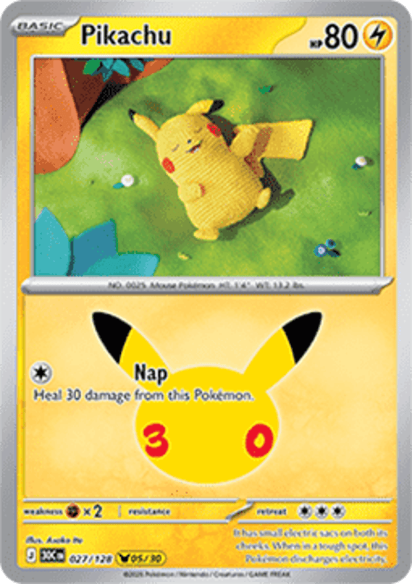 Chase Card - Pikachu 27 - 30th Celebration 5/30