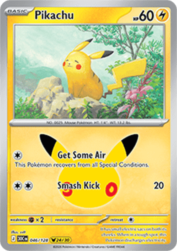 Chase Card - Pikachu 46 - 30th Celebration 24/30