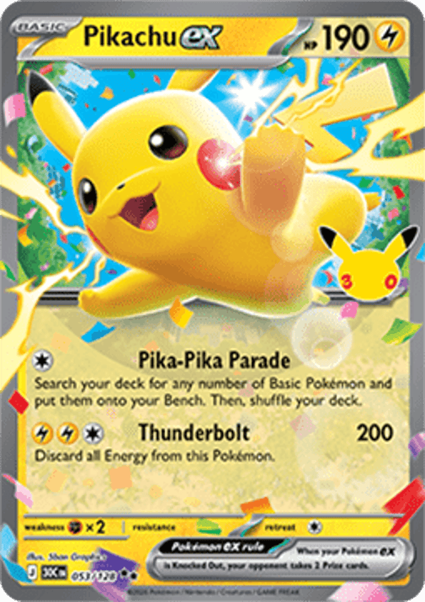 Chase Card - Pikachu 53 - 30th Celebration
