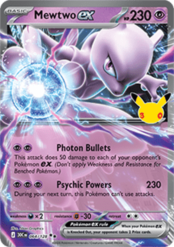 Chase Card - Mewtwo 64 - 30th Celebration